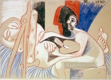 the torre del orologio Painting - The Artist and His Model L artiste et son modele 8 1970 cubist Pablo Picasso
